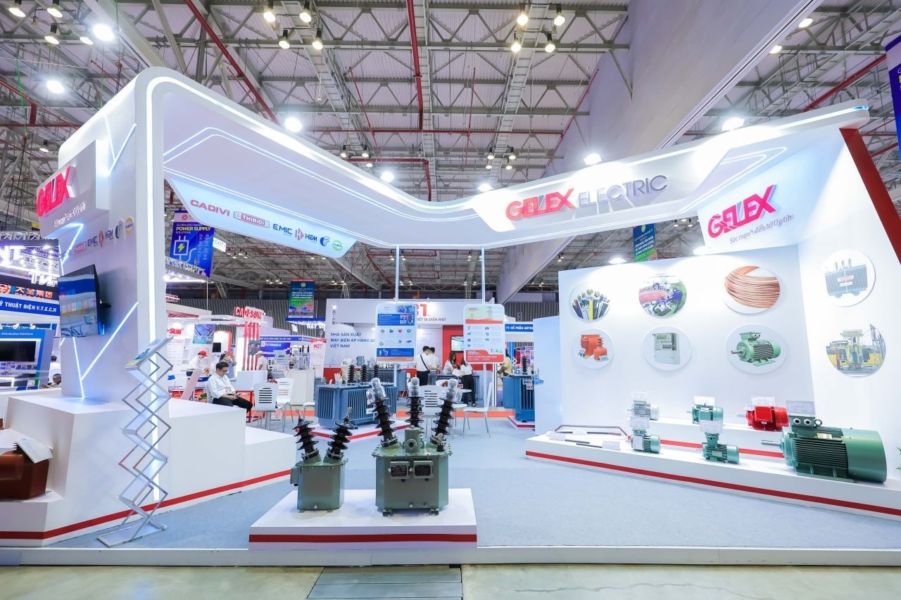 Gian hàng hiện đại của GELEX Electric tại triển lãm ETE & Enertec Expo 2023. (Nguồn ảnh: GELEX)