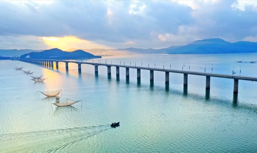 Đầm Thị Nại, nơi diễn ra Giải đua thuyền máy nhà nghề quốc tế Grand Prix of Binh Dinh 2024. Ảnh: Nguyễn Dũng