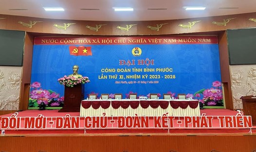 Công tác chuẩn bị đã hoàn tất, sẵn sàng cho Đại hội Công đoàn tỉnh Bình Phước nhiệm kỳ 2023-2028. Ảnh: LĐLĐ BP