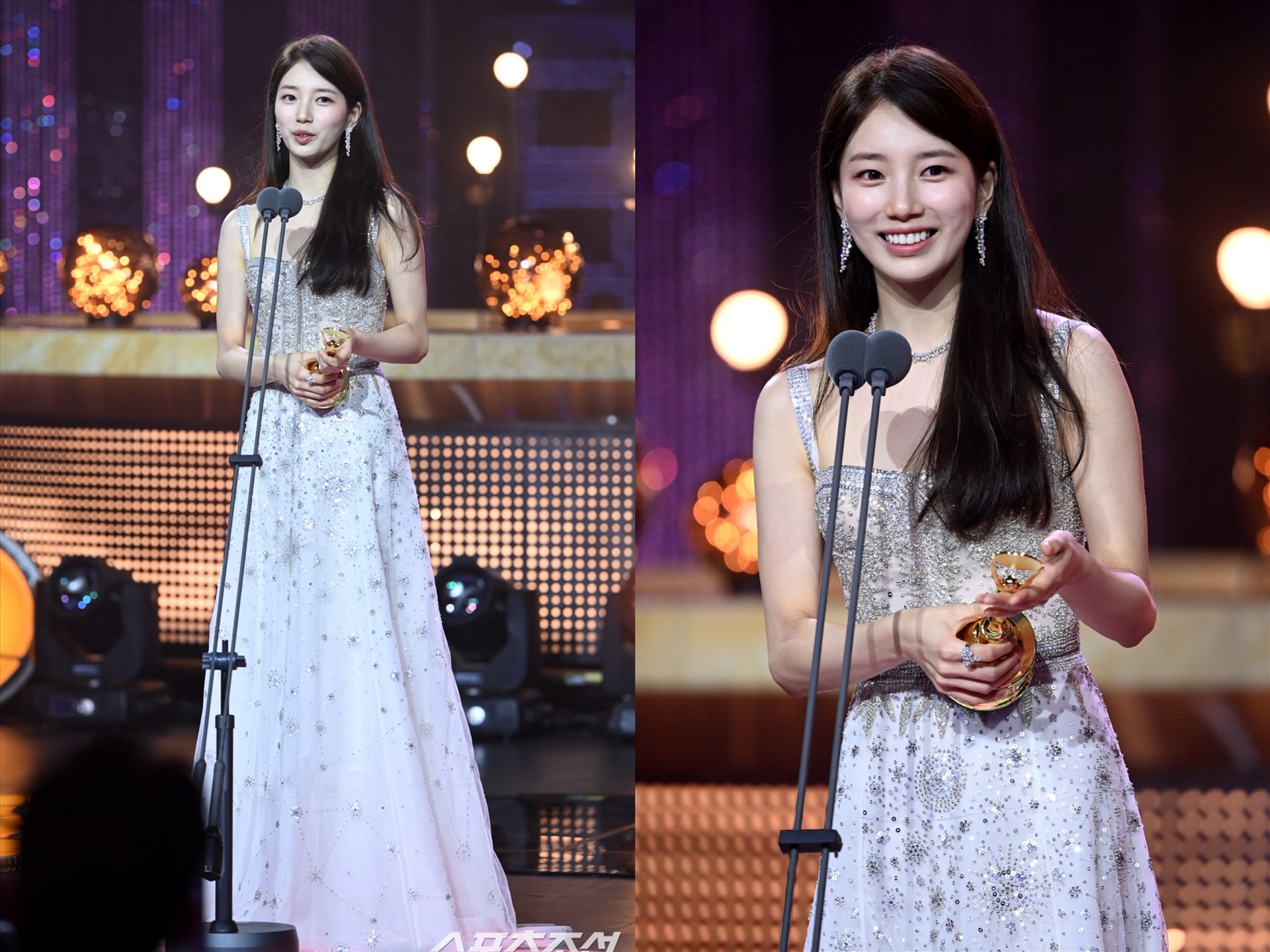 Suzy được trao giải Nữ chính xuất sắc nhất. Ảnh: Sports Chosun