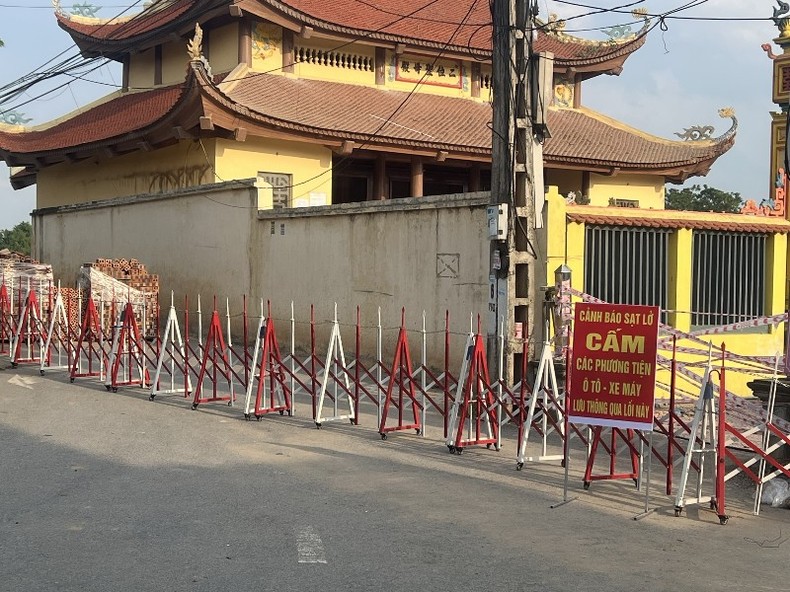 Hiện trường vụ sạt lở. Ảnh Hoàng Hà