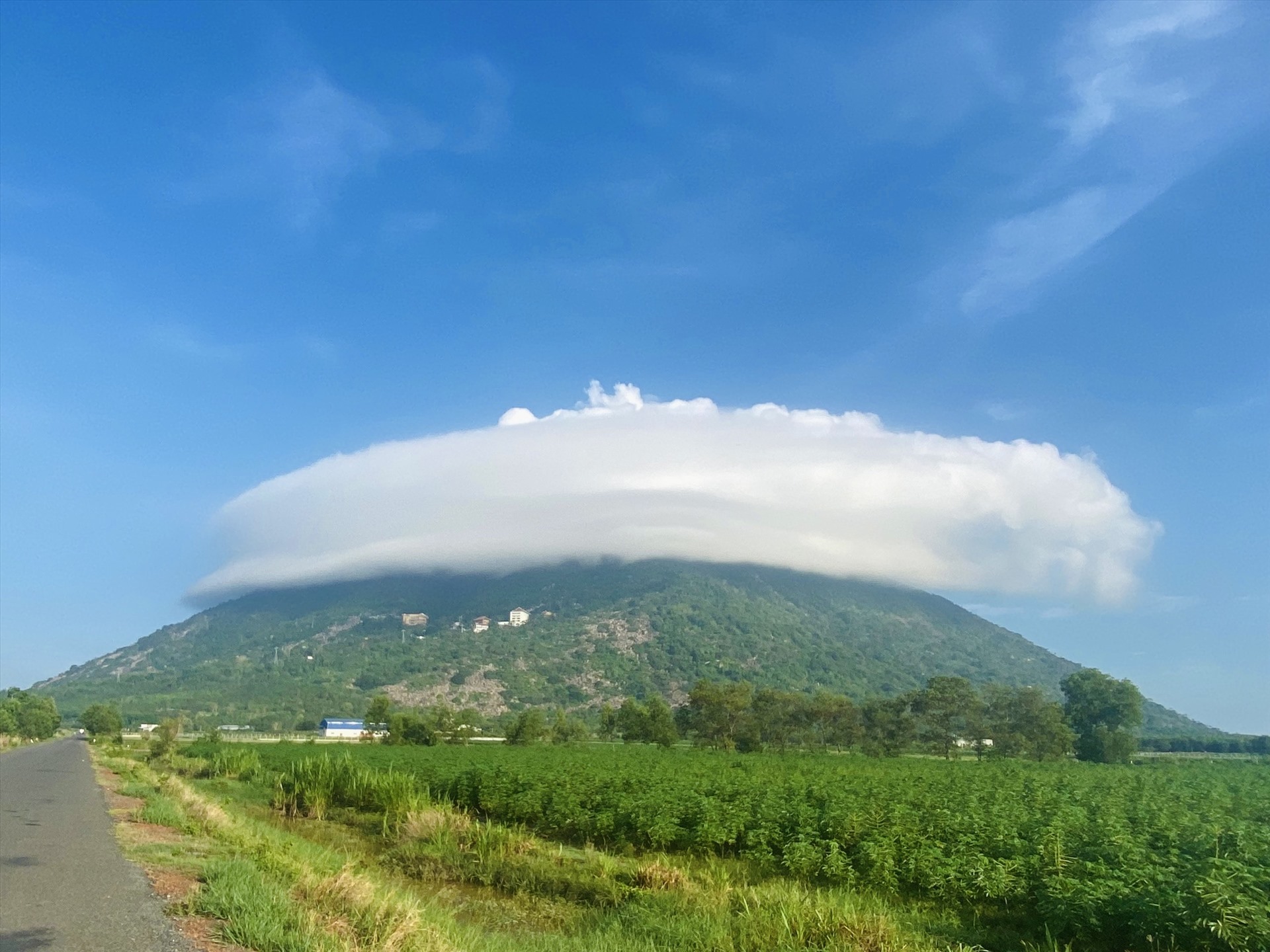 “Mũ mây” từng xuất hiện ở núi Bà Đen, Tây Ninh. Ảnh: Hà