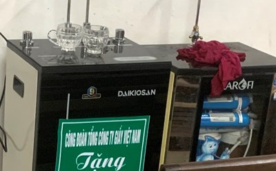 Công đoàn Tổng Công ty Giấy đã hỗ trợ các đơn vị lắp đặt 6 hệ thống lọc nước công nghiệp. Ảnh: Công đoàn Công Thương VN