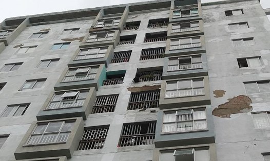 Tòa nhà CT06 dự án chung cư 11 tầng tại khu dân cư Phong Bắc. Ảnh: Đinh Nga