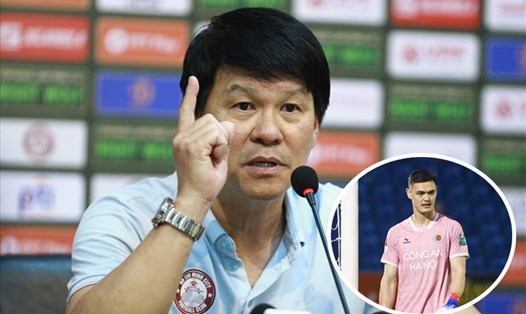 Huấn luyện viên Vũ Tiến Thành xác nhận thông tin thủ môn Patrik Lê Giang về đội TPHCM. Ảnh: Thanh Vũ