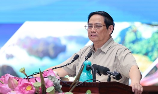 Thủ tướng Phạm Minh Chính phát biểu tại phiên họp. Ảnh: VGP
