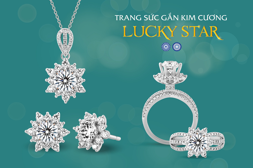 Giới mộ điệu yêu thích Trang sức gắn kim cương Lucky Star vì vẻ đẹp hoàn mỹ.Nguồn ảnh: Doji