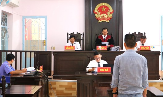 Phiên tòa xử ông Đào Chí Tâm ngày 20.7 tại tòa án nhân dân thành phố Bạc Liêu, tỉnh Bạc Liêu. Ảnh: Nhật Hồ