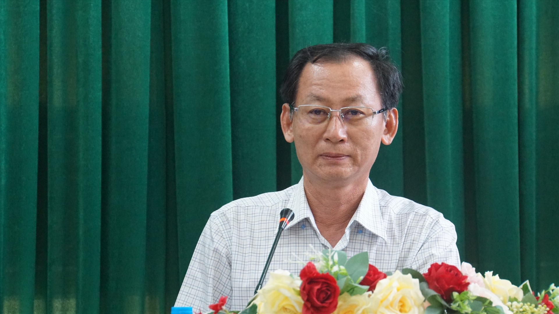 Phó Chủ tịch UBND tỉnh Bến Tre Nguyễn Minh Cảnh - phát biểu tại hội nghị. Ảnh: Thành Nhân
