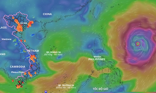 Có khoảng 1 - 2 cơn bão hoặc áp thấp nhiệt đới trên Biển Đông từ nay đến nửa đầu tháng 8. Ảnh: VNDMS. 