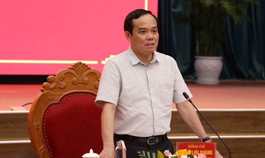 Phó Thủ tướng Trần Lưu Quang phát biểu chỉ đạo hội nghị. Ảnh: Văn Tri.
