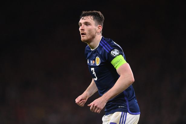 Andy Robertson đã làm đội trưởng tuyển Scotland từ năm 2018.  Ảnh: AFP