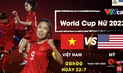 Tuyển nữ Việt Nam gặp Mỹ trong trận mở màn tại World Cup nữ 2023. Ảnh: VTVcab