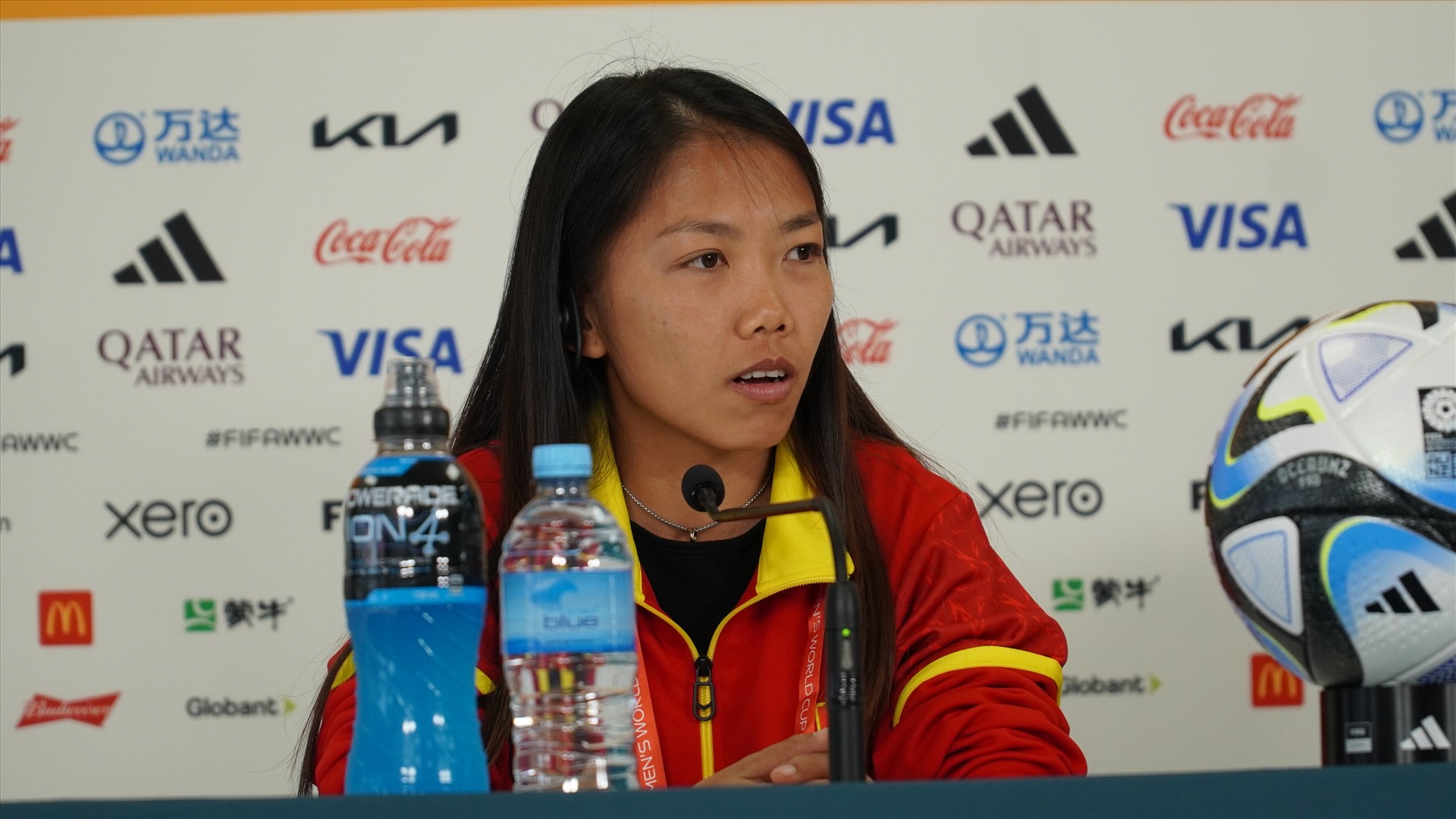 Huỳnh Như tự tin trước trận đấu gặp tuyển nữ Mỹ tại World Cup nữ 2023. Ảnh: Hoàng Công