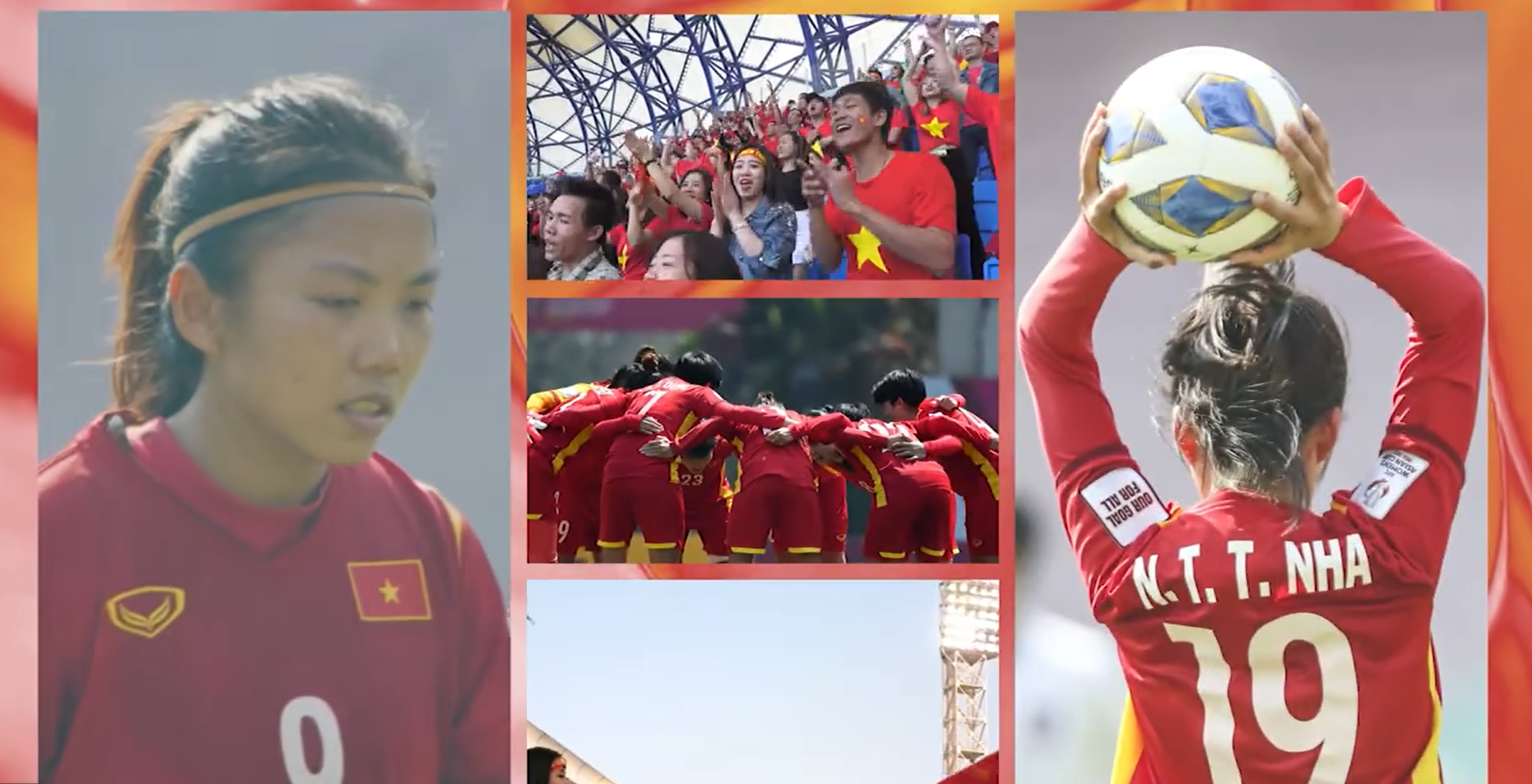 Những khoảnh khắc được của đội tuyển nữ Việt Nam được AFC công bố. Ảnh cắt từ video