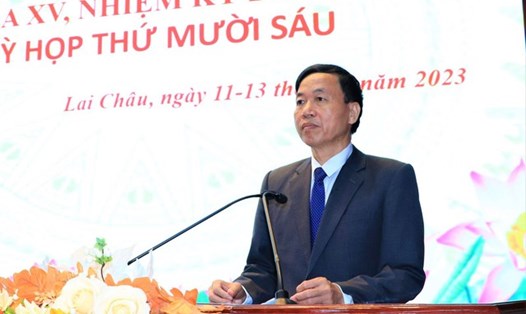 Ông Lê Văn Lương được phê chuẩn giữ chức vụ Chủ tịch UBND tỉnh Lai Châu, nhiệm kỳ 2021-2026. Ảnh Laichau.gov