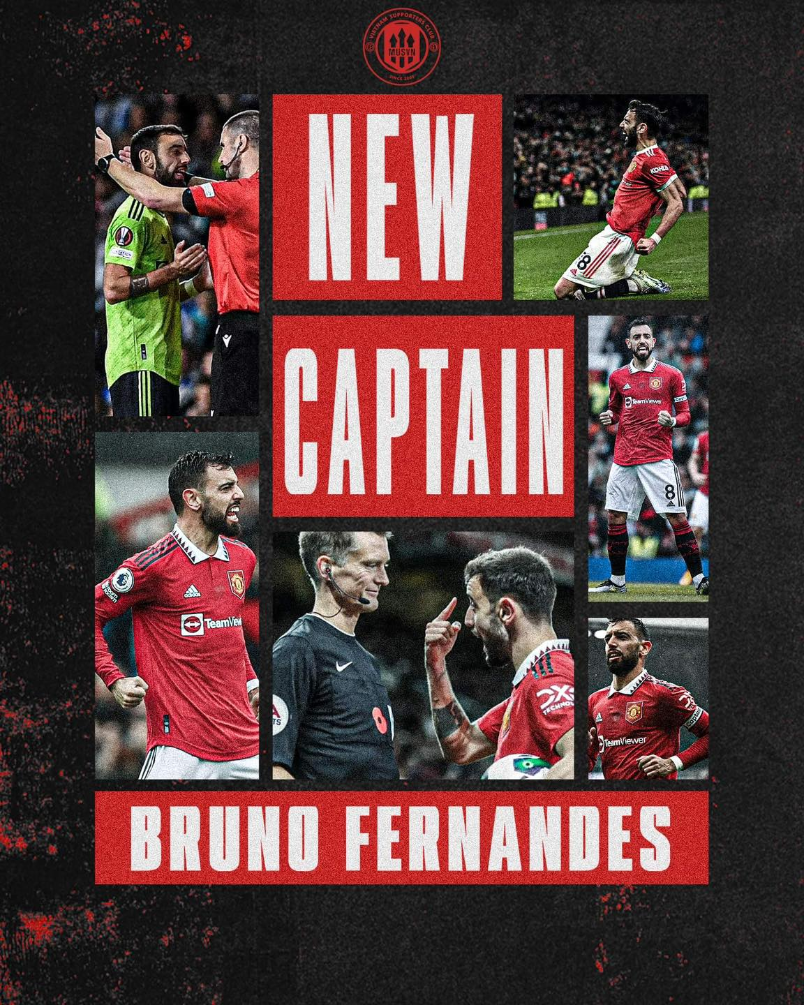 Bruno Fernandes là tân đội trưởng của “Quỷ đỏ“. Ảnh: Manchester United