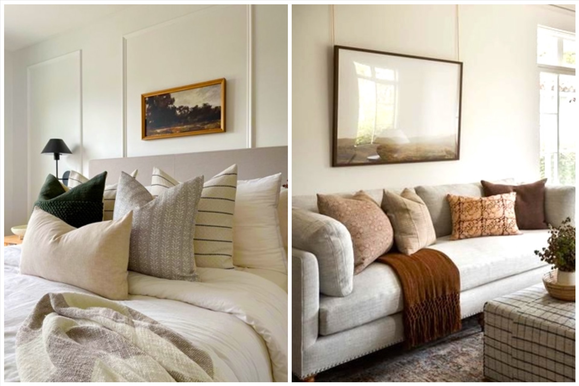 Cách để tạo phong cách cho căn phòng với những chiếc gối màu sắc. Đồ hoạ: Thanh Thanh