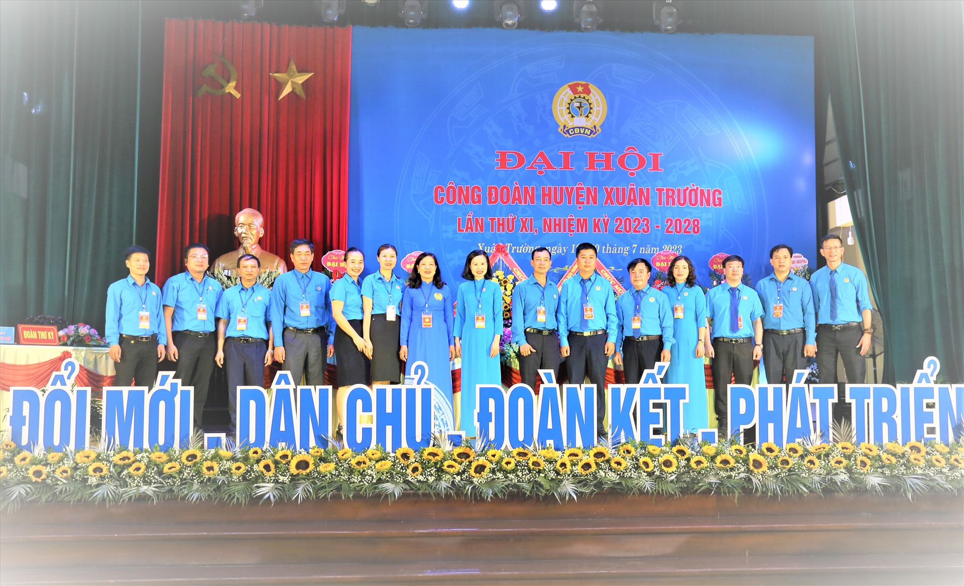 Ra mắt Ban chấp hành Công đoàn huyện Xuân Trường nhiệm kỳ 2023-2028. Ảnh: Công đoàn Nam Định