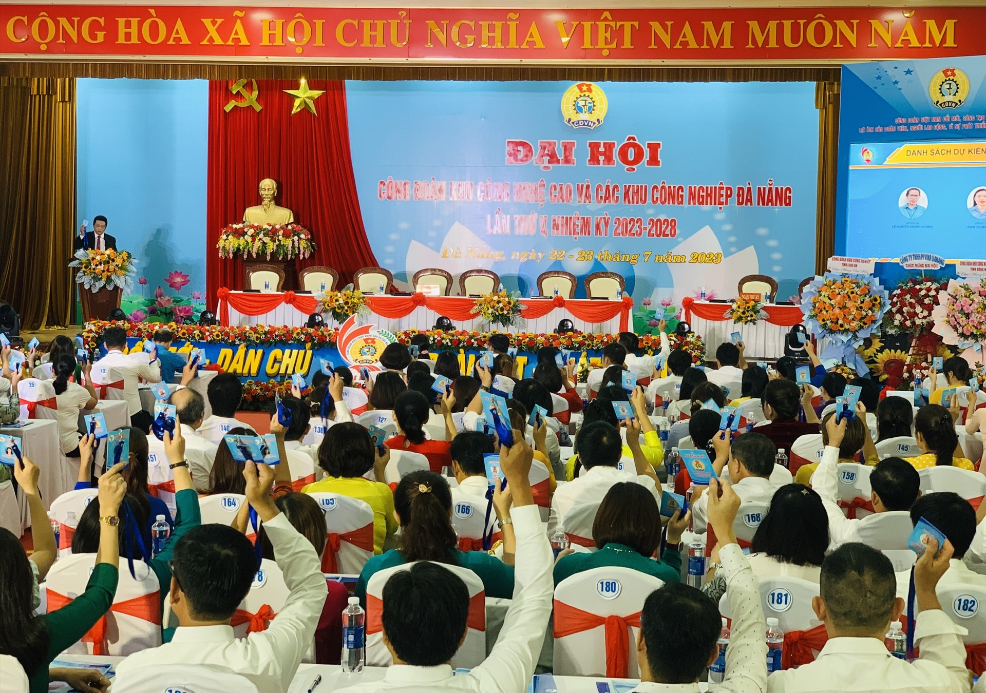 Công đoàn Khu CNC&CKCN Đà Nẵng khai mạc phiên thứ nhất, Đại hội V, nhiệm kyg 2023 -2028. Ảnh: Tường Minh