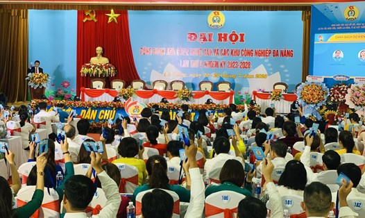 Công đoàn Khu CNC&CKCN Đà Nẵng khai mạc phiên thứ nhất, Đại hội V, nhiệm kyg 2023 -2028. Ảnh: Tường Minh