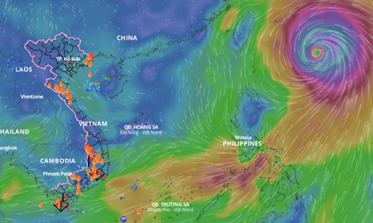 Trong 1 tháng tới dải hội tụ nhiệt đới tiếp tục hoạt động và có khả năng hình thành bão trên Biển Đông. Ảnh minh hoạ: VNDMS.