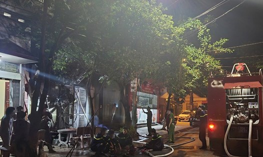 Vụ cháy xảy ra tại TP Phủ Lý vào lúc rạng sáng ngày 24.7. Ảnh: Công an Hà Nam