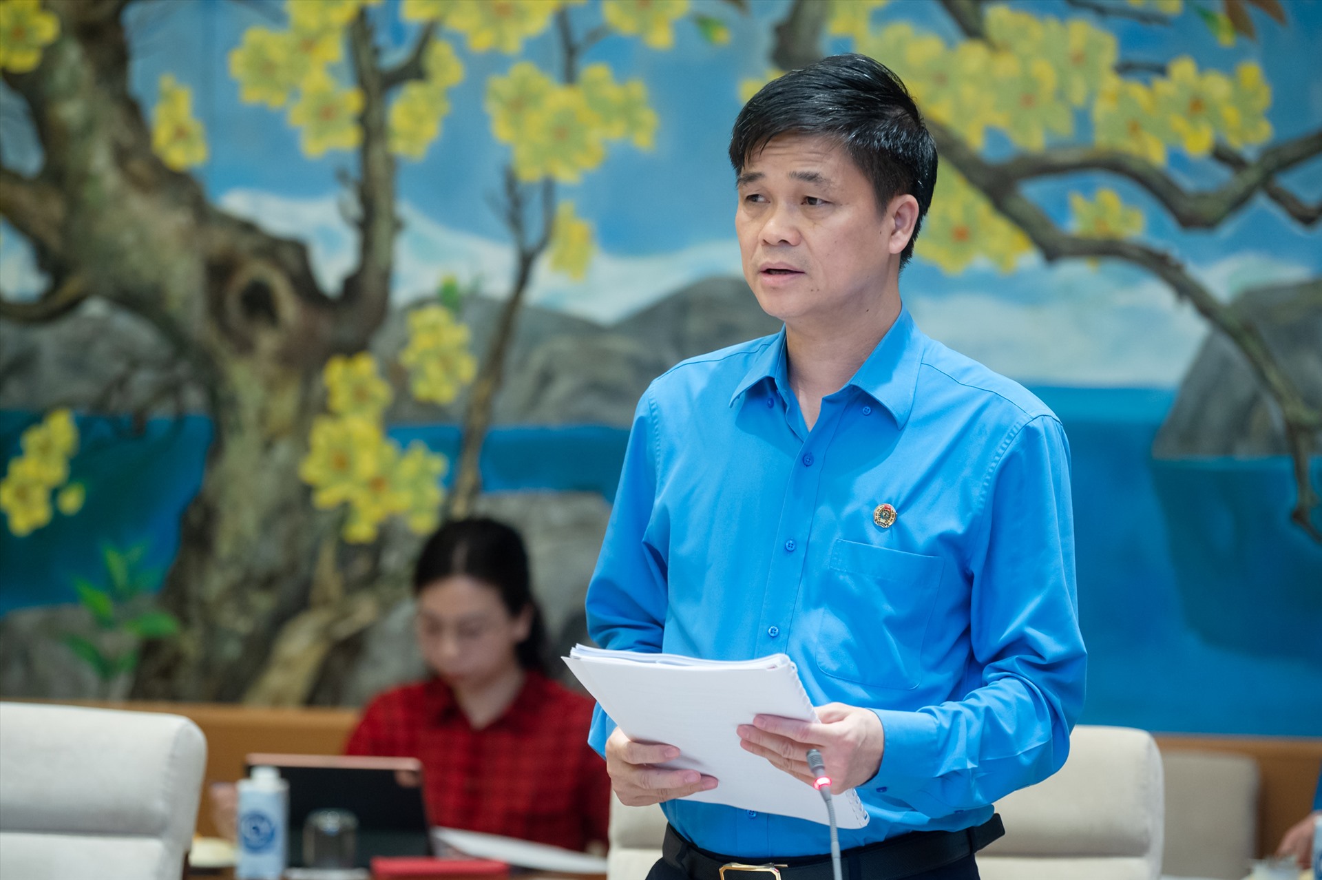 Phó Chủ tịch Tổng Liên đoàn Lao động Việt Nam Ngọ Duy Hiểu. Ảnh: Phạm Thắng/QH