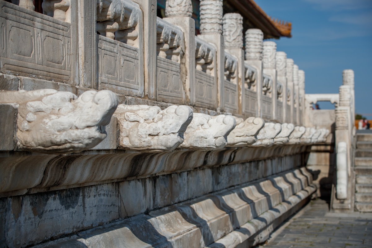 Những đầu rồng hoạt động như vòi thoát nước của Bảo tàng Cố Cung, Tử Cấm Thành. Ảnh: Bảo tàng Cố Cung