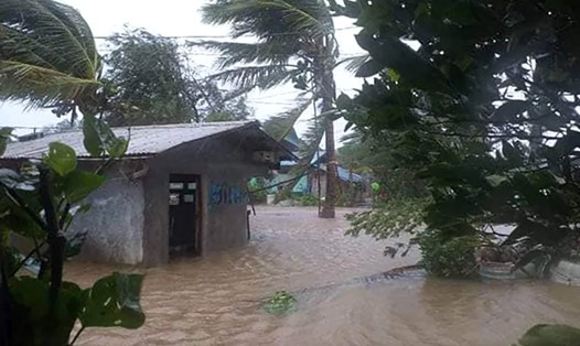 Bão Doksuri gây mưa lớn, ngập lụt ở Cagayan, Philippines. Ảnh: Sở Thông tin tỉnh Cagayan