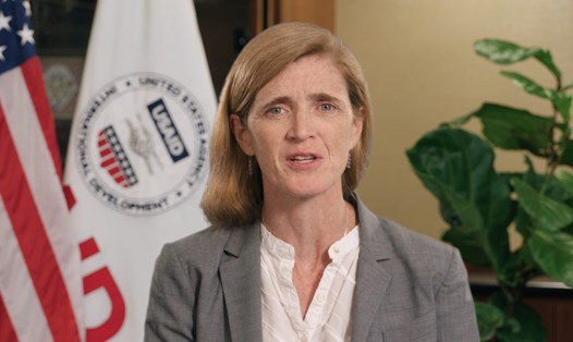 Tổng Giám đốc USAID Samantha Power. Ảnh chụp màn hình