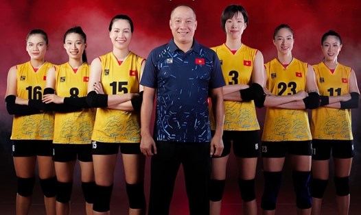 Tuyển bóng chuyền nữ Việt Nam dự giải FIVB Challenge Cup 2023 tại Pháp. Ảnh: VFV