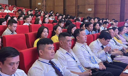 Đoàn viên tham dự Đại hội đại biểu lần thứ III (phiên đầu), nhiệm kỳ 2023 – 2028. Ảnh: Minh Hương.