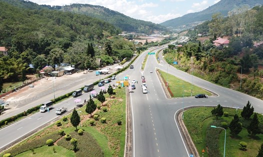 Điểm đầu dự án cao tốc Liên Khương - Đà Lạt ở tỉnh Lâm Đồng. Ảnh: Phan Tuấn