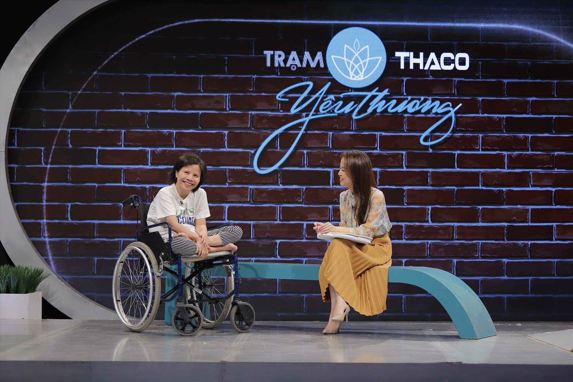 Chị Lê Thị Mỹ Bình là khách mời trong chương trình "Trạm yêu thương". Ảnh: VTV