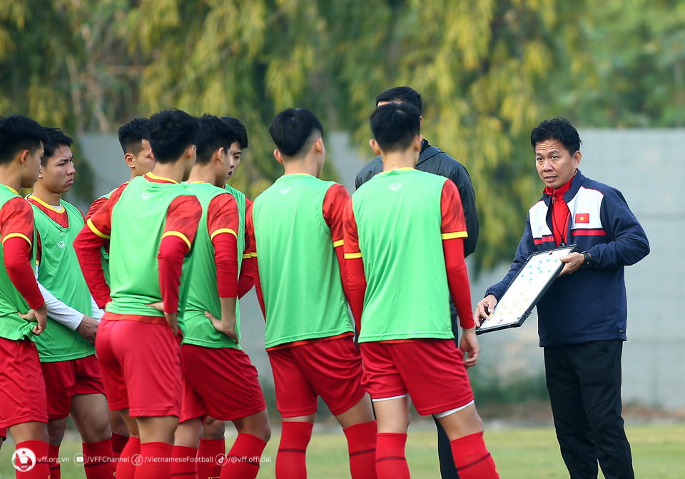 Huấn luyện viên Hoàng Anh Tuấn không có được đội hình mạnh nhất hướng đến giải U23 Đông Nam Á 2023. Ảnh: VFF