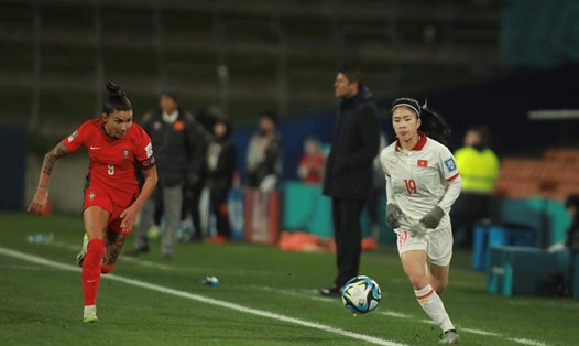 Tuyển nữ Việt Nam thất bại 0-2 trước Bồ Đào Nha tại World Cup nữ 2023. Ảnh: Hoàng Công
