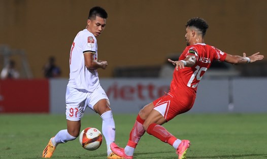 Viettel đánh bại Hồng Lĩnh Hà Tĩnh với tỉ số 4-0 tại vòng 3 giai đoạn 2 V.League 2023. Ảnh: Minh Dân