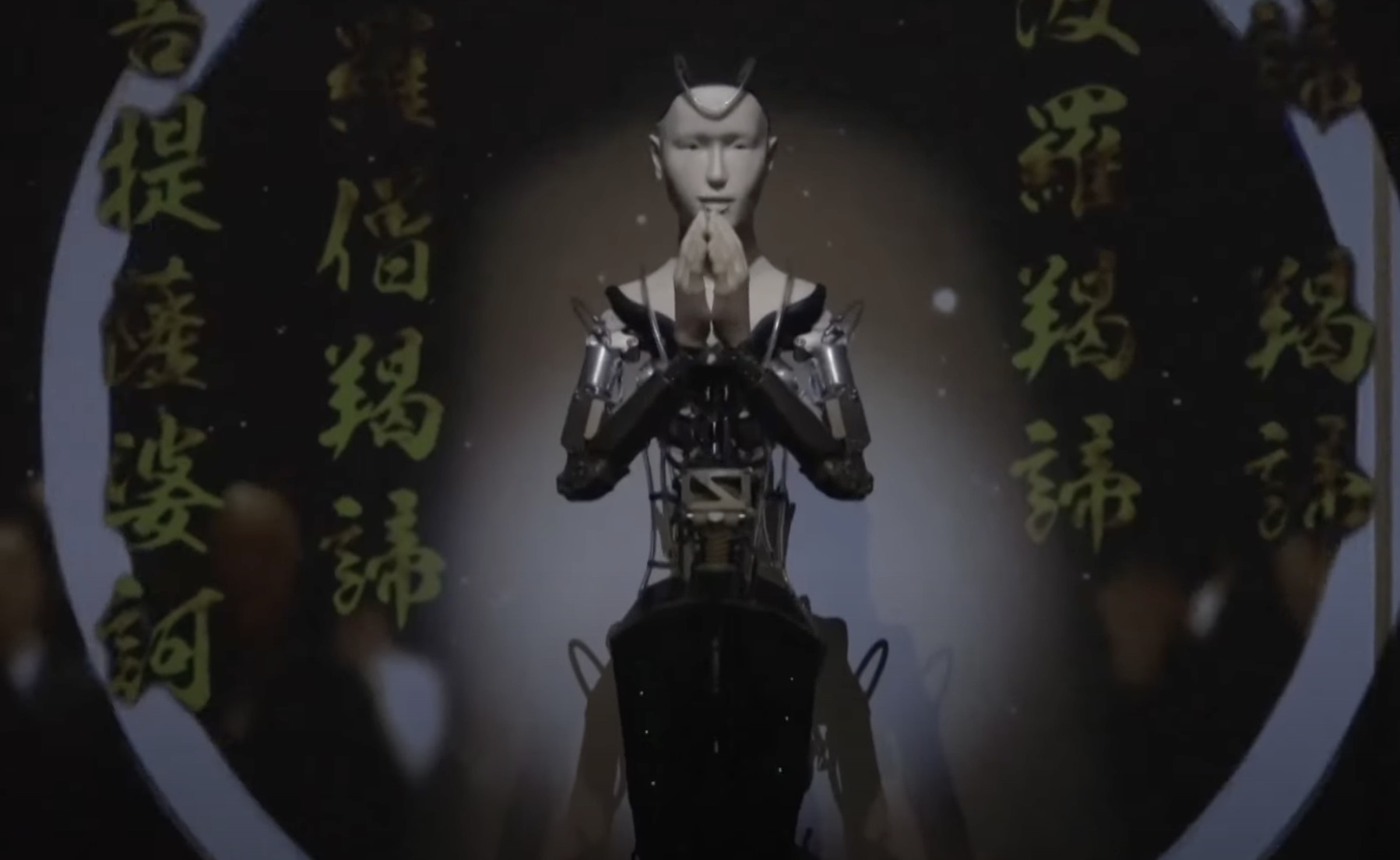 "Nhà sư" robot Mindar tại Đền Kodai-ji ở Nhật Bản. Ảnh: YouTube