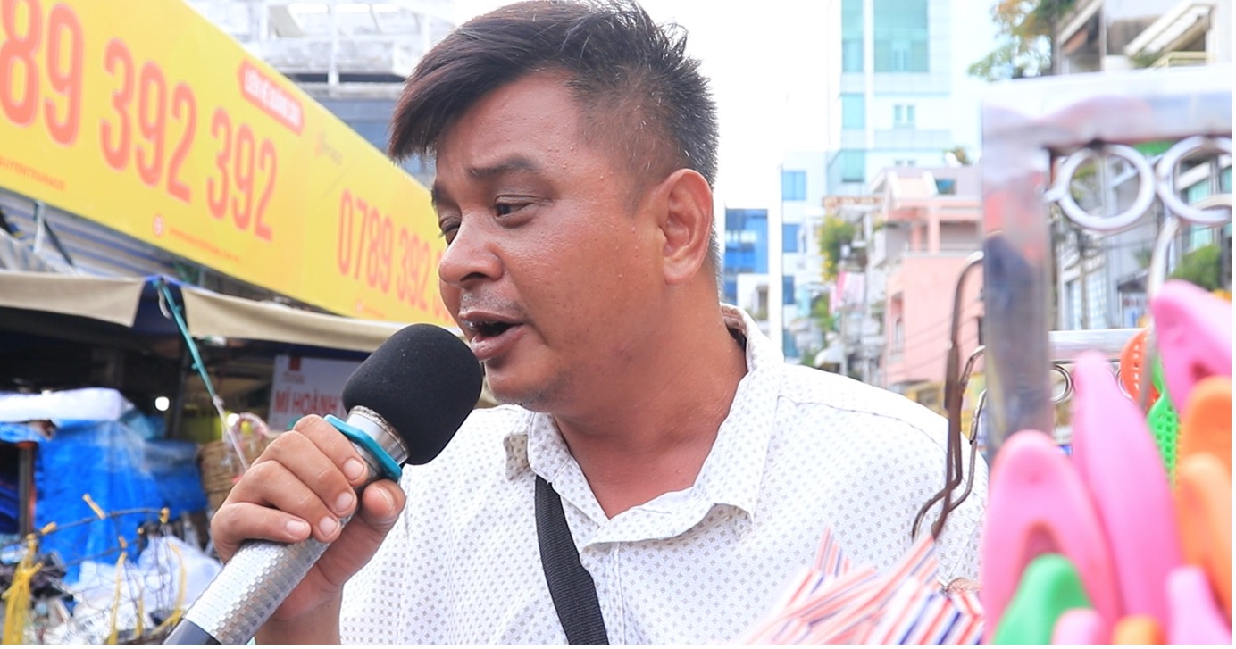 Anh Hồng thời điểm chưa được ghép giác mạc. Ảnh: BVCC