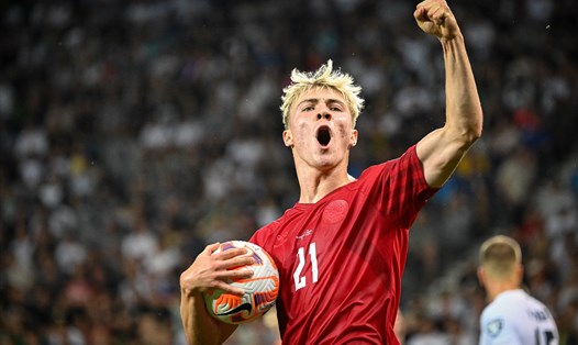 Rasmus Hojlund là tài năng trẻ sáng giá của bóng đá Đan Mạch. Ảnh: AFP