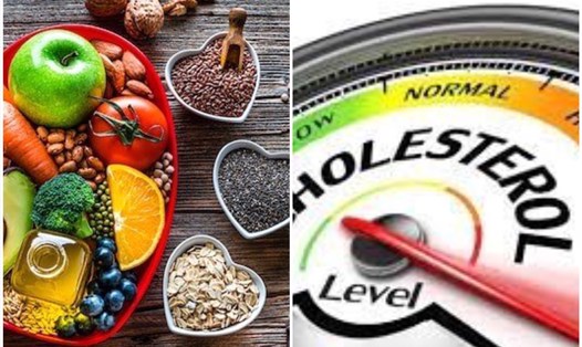 Chế độ ăn uống lành mạnh giúp giảm mức cholesterol cao. Đồ họa: Thanh Thanh 