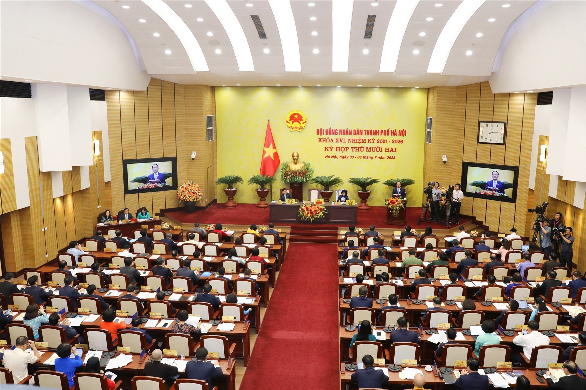 Kỳ họp thứ 12, HĐND TP Hà Nội. Ảnh: Phạm Đông