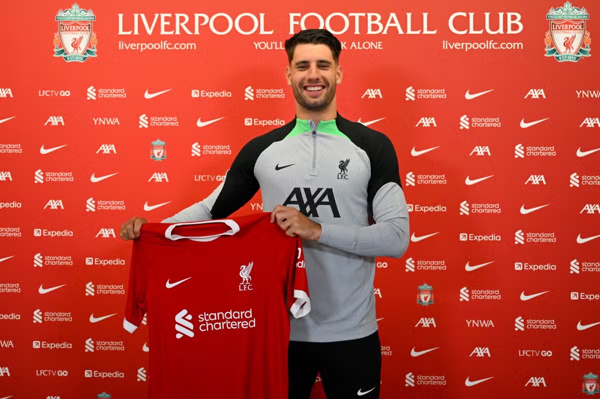 Dominik Szoboszlai trong ngày ra mắt ở đội bóng mới. Ảnh: Liverpool FC