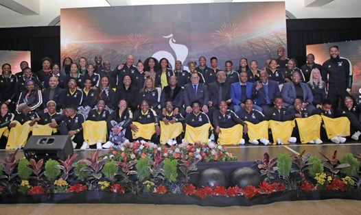 Tuyển nữ Nam Phi và SAFA đang mâu thuẫn trước thềm World Cup 2023. Ảnh: SAFA 