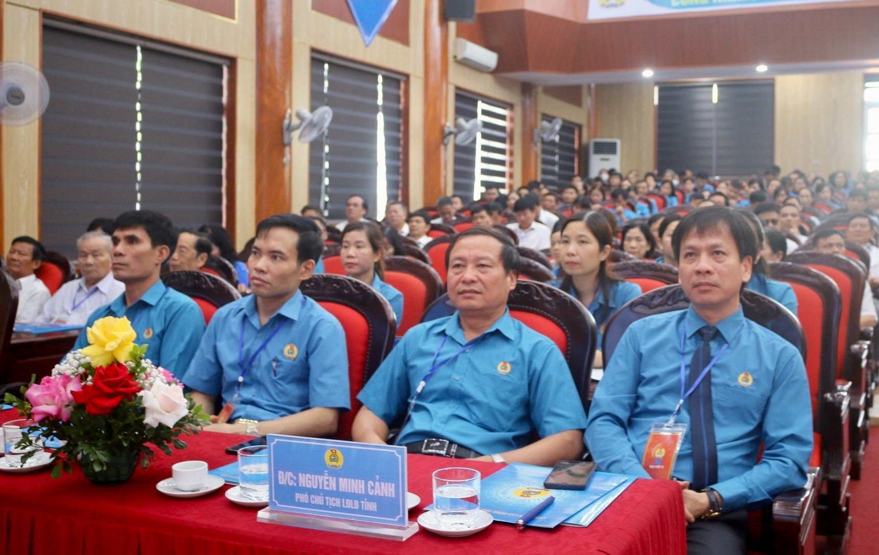 Các đại biểu tham dự Đại hội Công đoàn huyện Hoằng Hóa (nhiệm kỳ 2023-2028). Ảnh: Minh Hoàng
