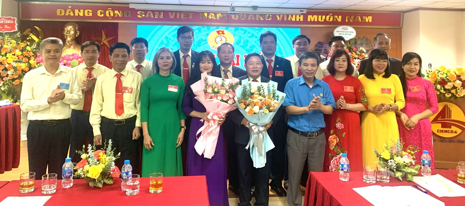 Ra mắt Ban Chấp hành Công đoàn Tập đoàn Cienco4 nhiệm kỳ 2023-2028. Ảnh: Công đoàn GTVTVN