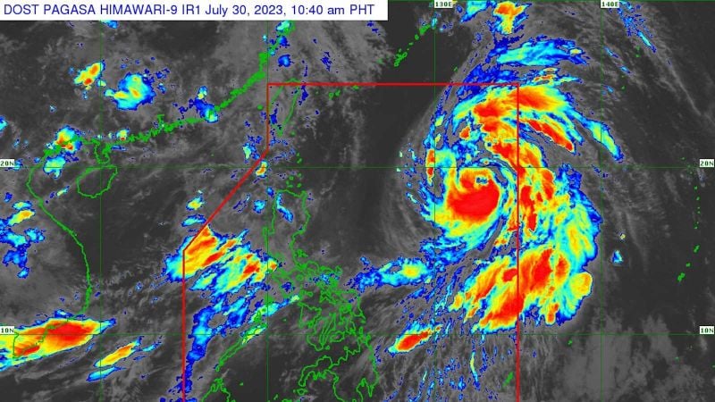 Hình ảnh bão Khanun hồi 10h40 ngày 30.7.2023. Ảnh: PASAGA