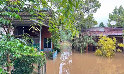 Nhiều nhà dân tại thành phố Gia Nghĩa bị ngập lụt. Ảnh: Người dân cung cấp