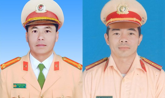 Trung tá Nguyễn Khắc Thường và Thiếu tá Lê Quang Thành. Ảnh: Bộ Công an